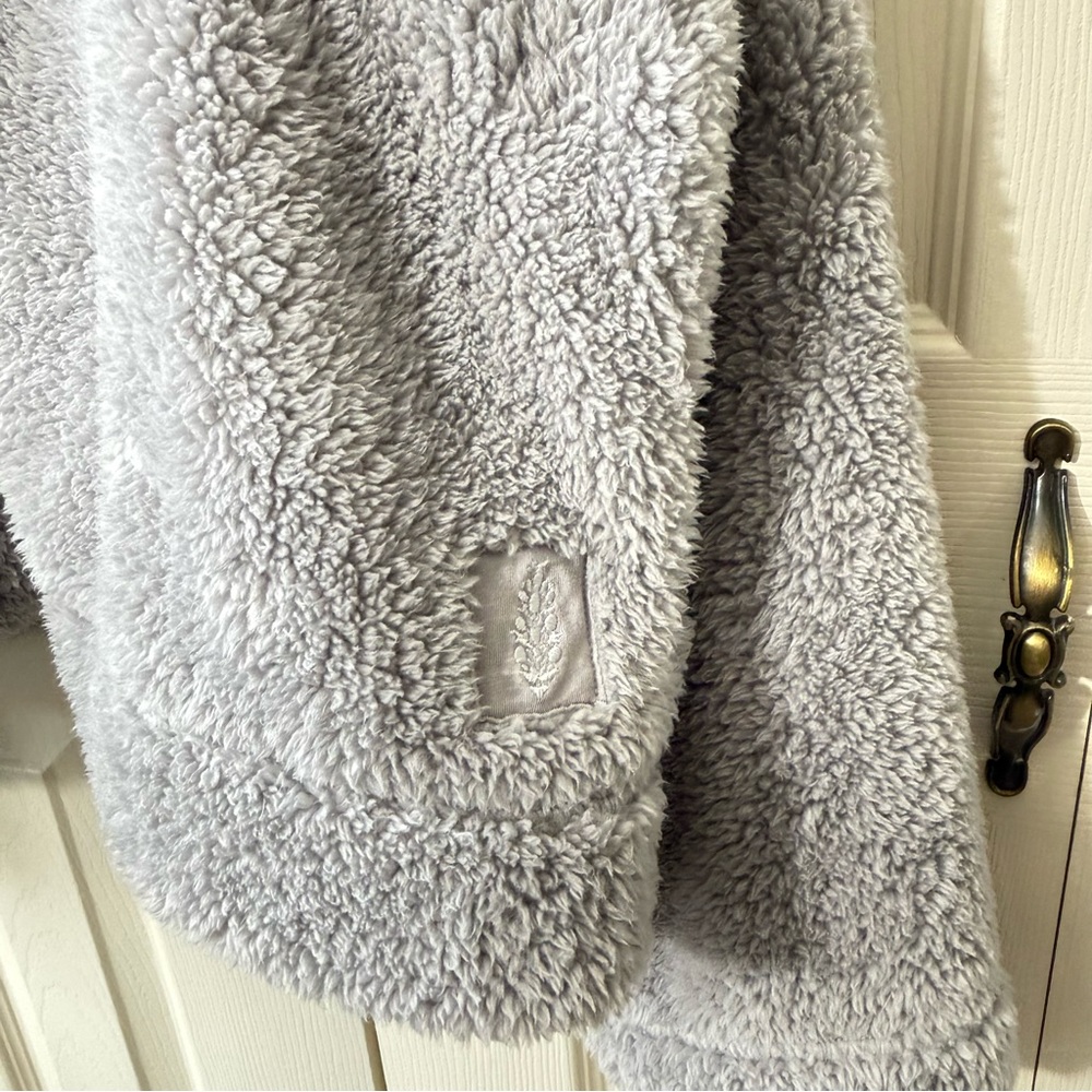 Free People Movement Sherpa Fleece Teddy High Neck Jacket Women’s Size Large - Picture 10 of 11